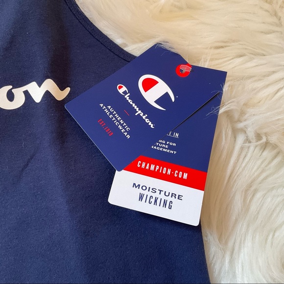 Champion Logo Cropped Tank Top - NWT - Size Large - Picture 6 of 9